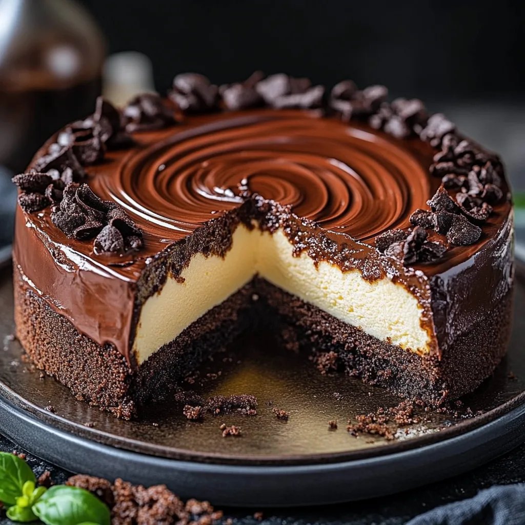 Brownie-Käsekuchen-Geburtstagstorte