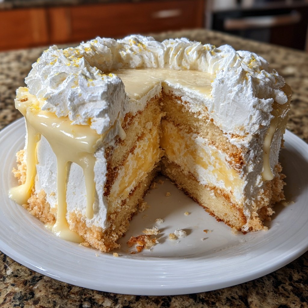 Japanischer Yuzu Torte mit Creme