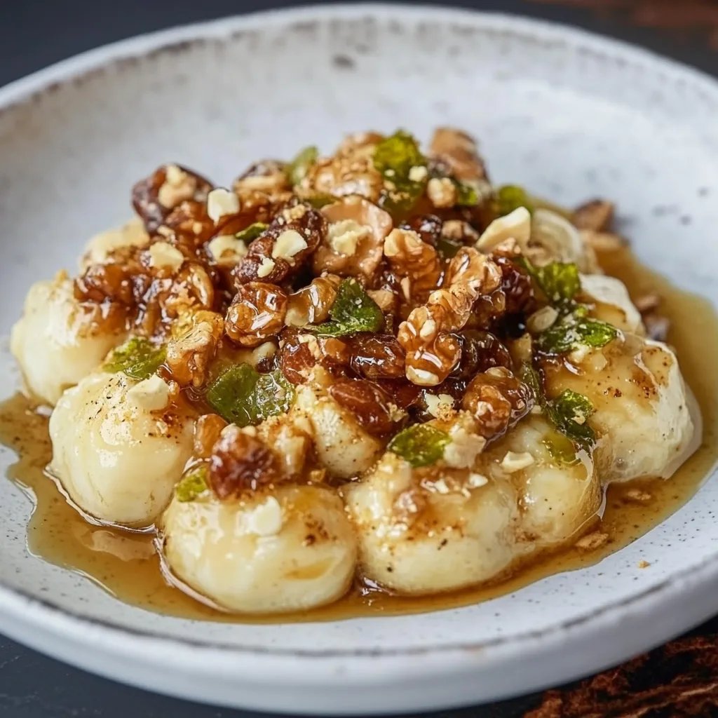 Gerösteter Rosenkohl mit Walnüssen und Honig