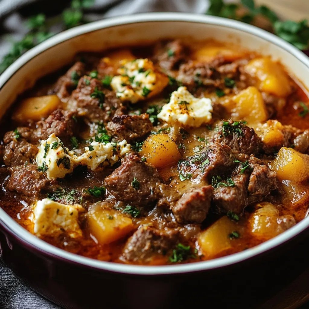 Süßkartoffel-Hackfleisch-Auflauf mit Feta