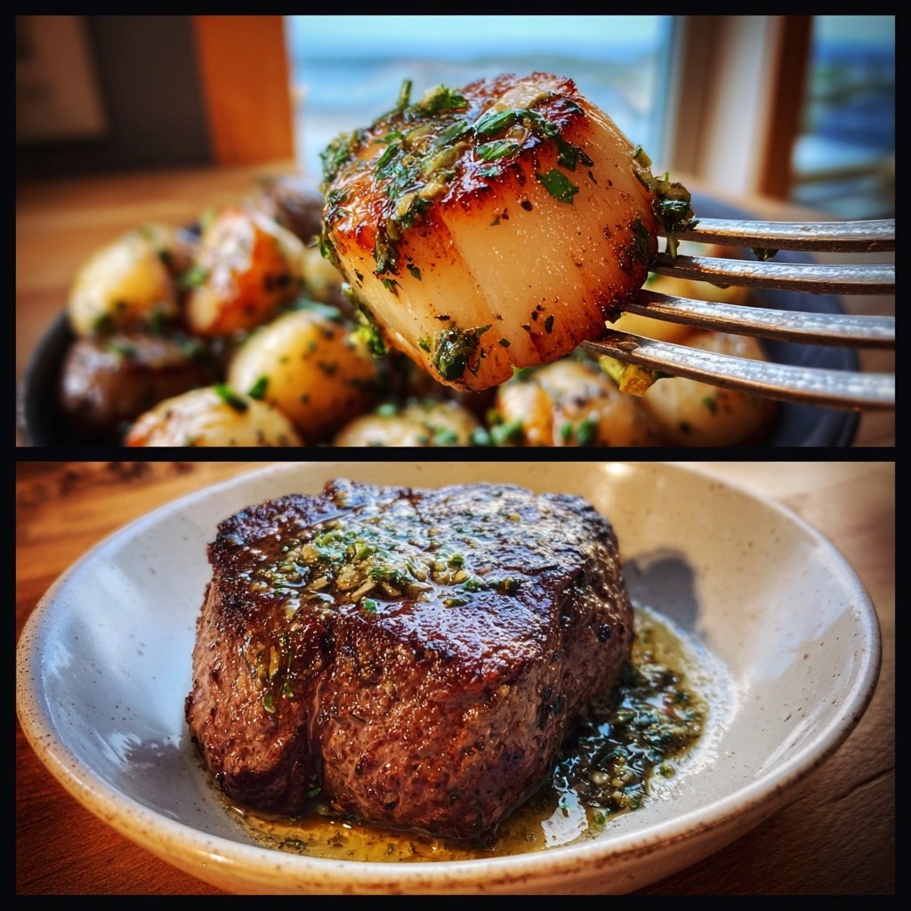 Steak und Jakobsmuscheln Genuss