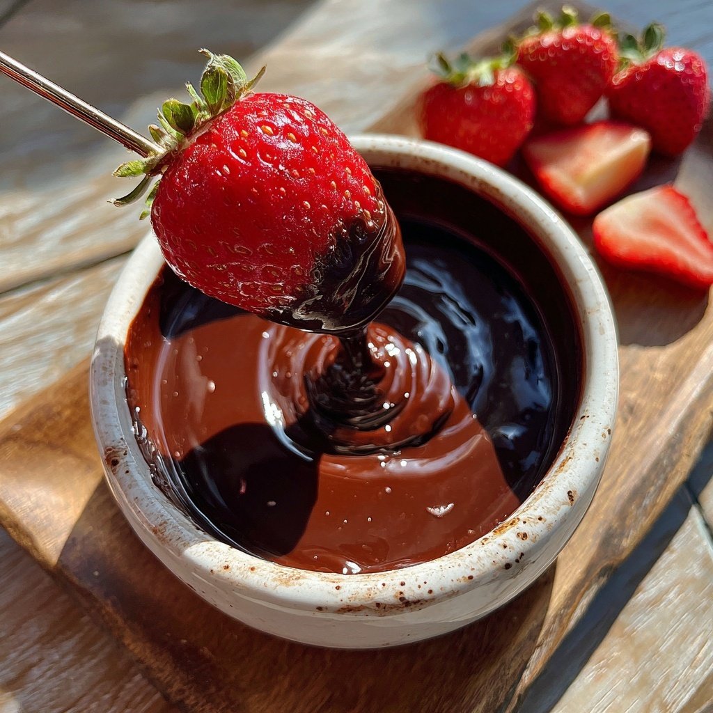 Erdbeer Limonade Schokoladen Fondue