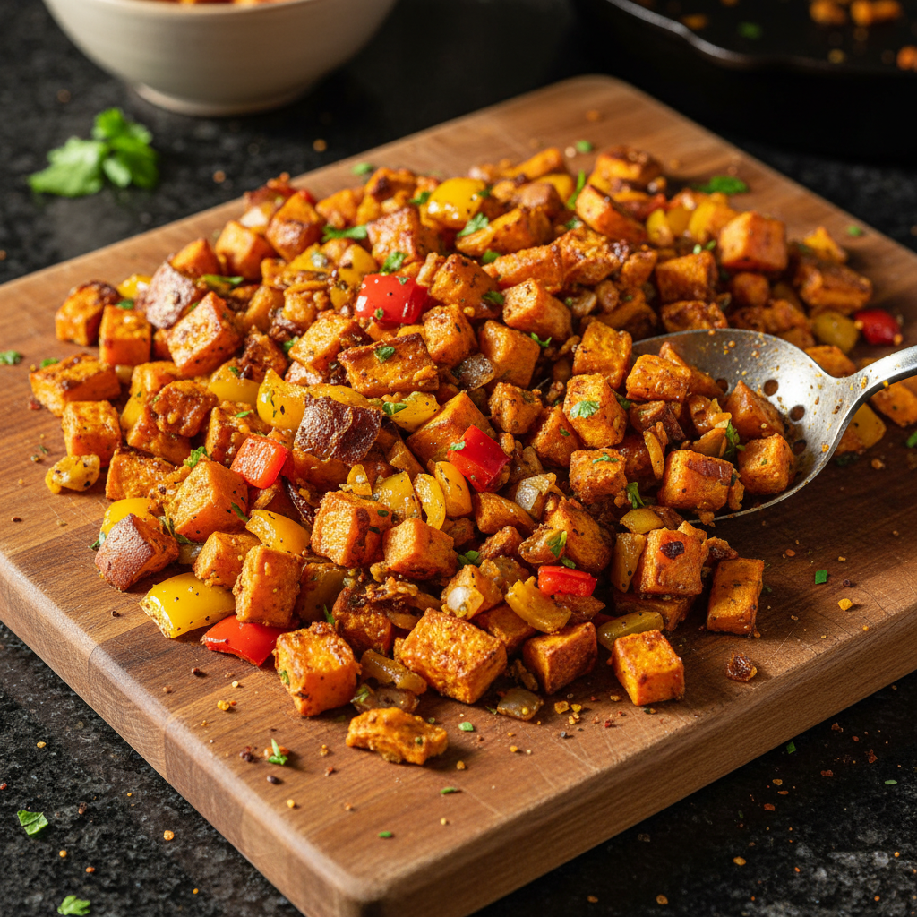 Süßkartoffel Hash mit fünf Zutaten