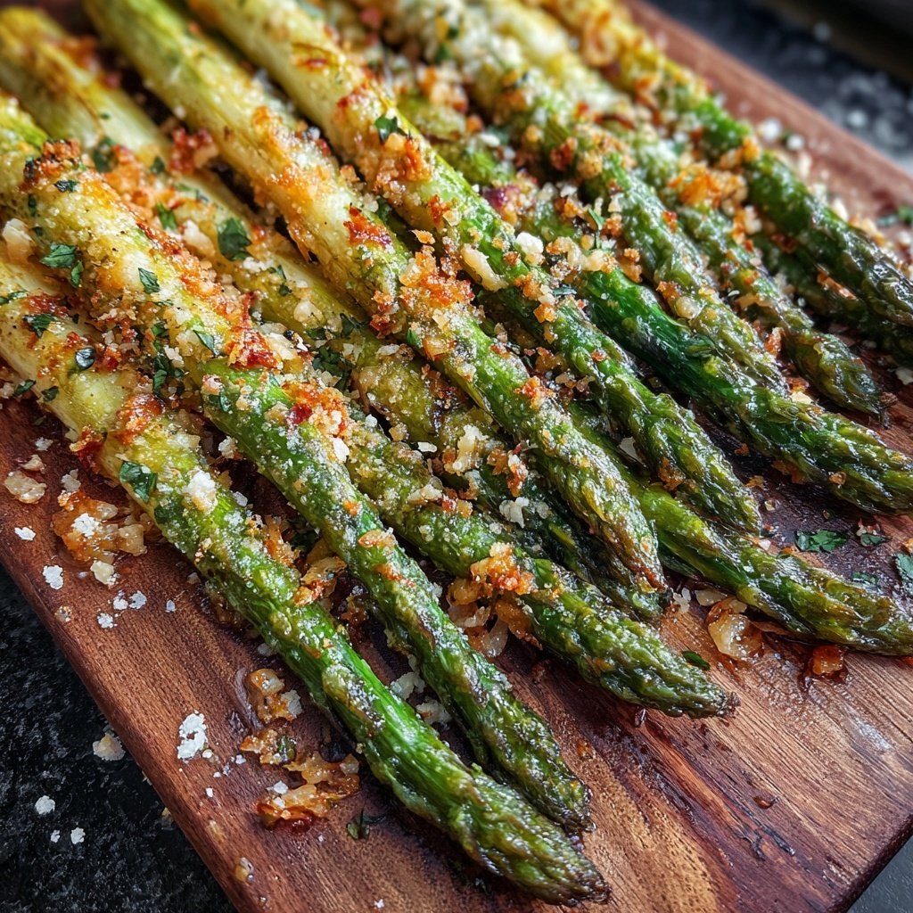 Geroestete Parmesan Spargelstaebchen