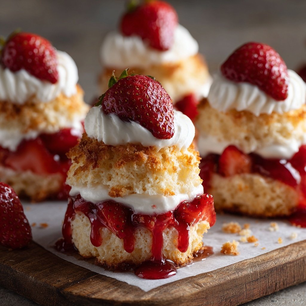 Mini Strawberry Shortcake Bites