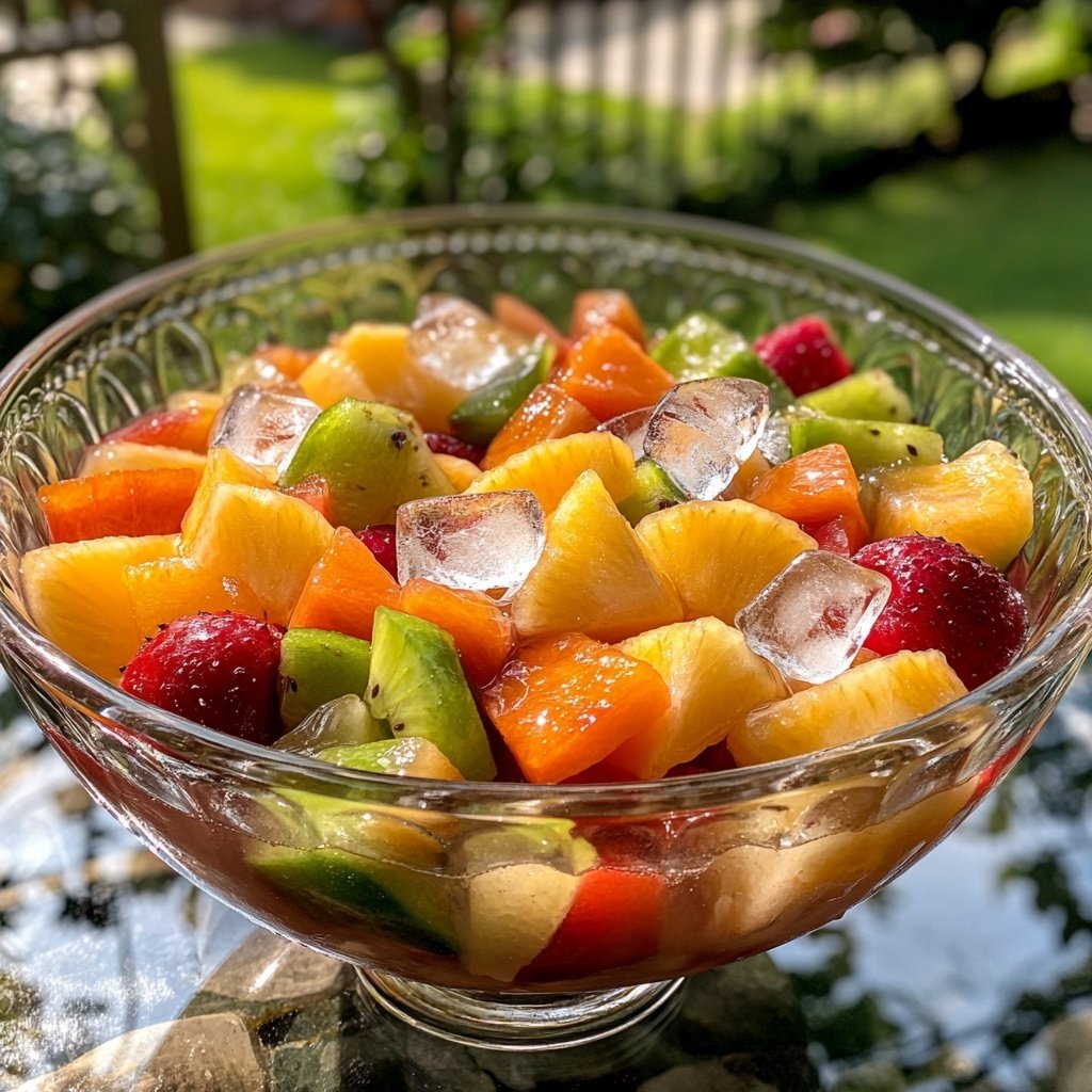 Klassische Silvester Bowle mit Früchten