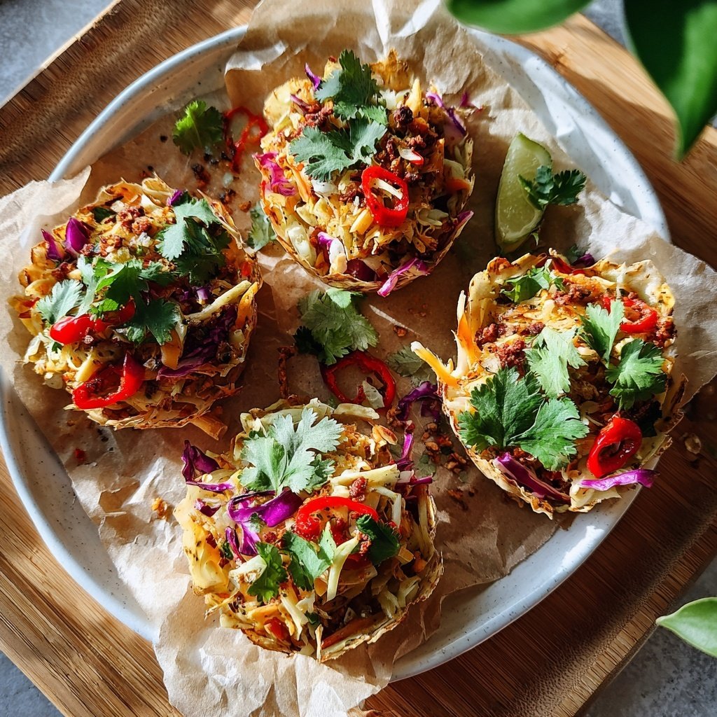 Zesty Cabbage Slaw Cups