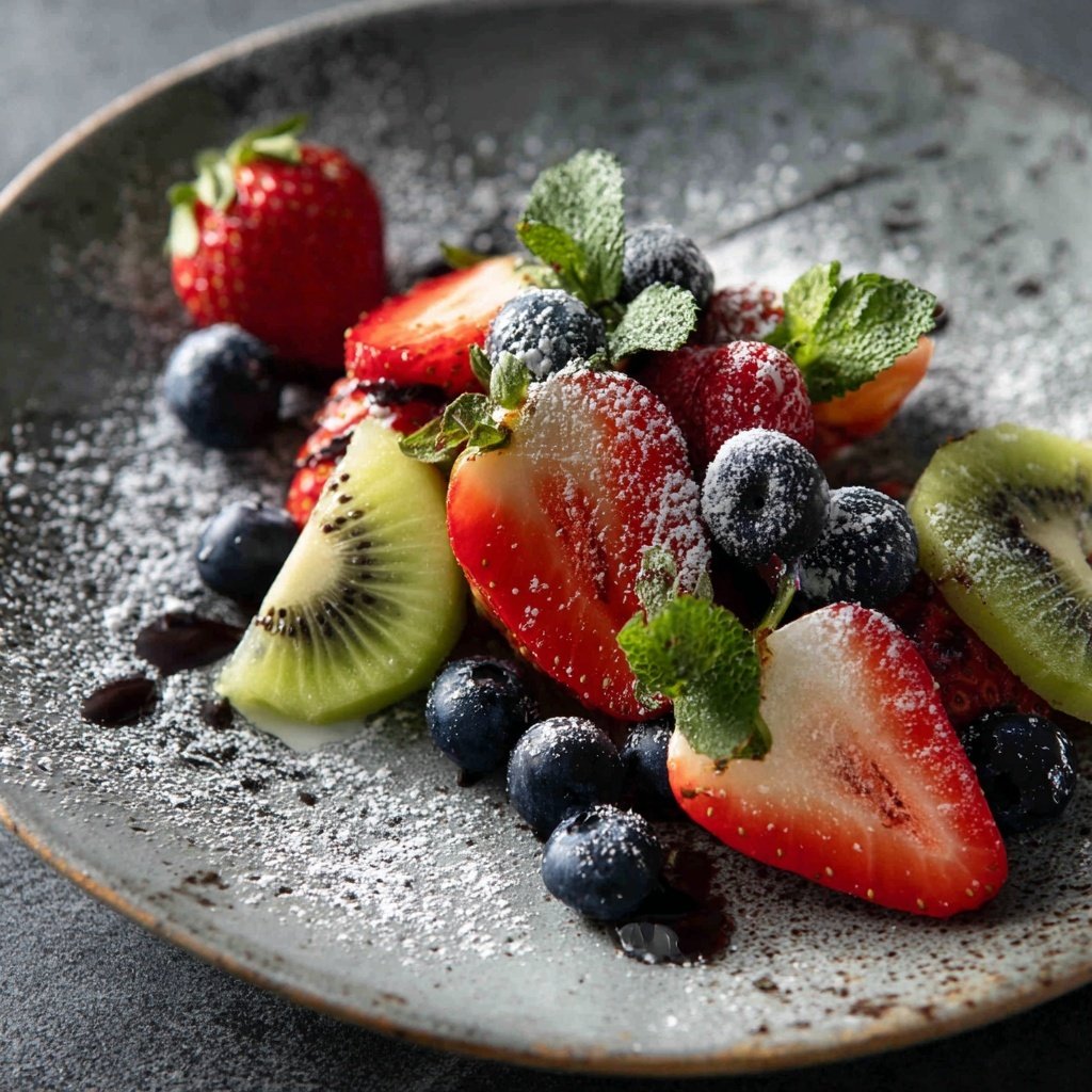 Saisonale Früchte im Dessert