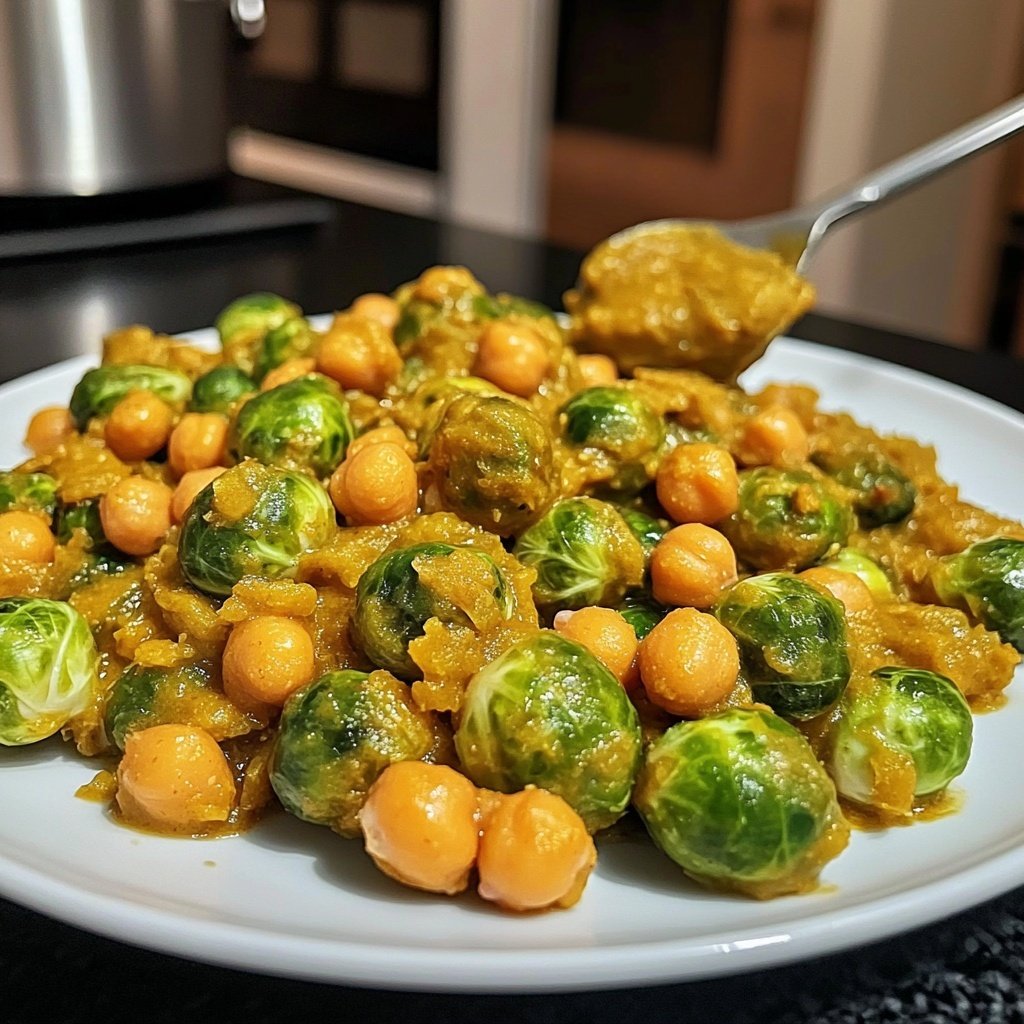 Rosenkohl - Curry Mit Kichererbsen