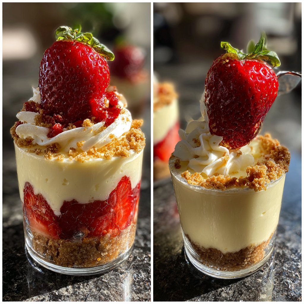 Ohne Backen Erdbeer Cheesecake Becher