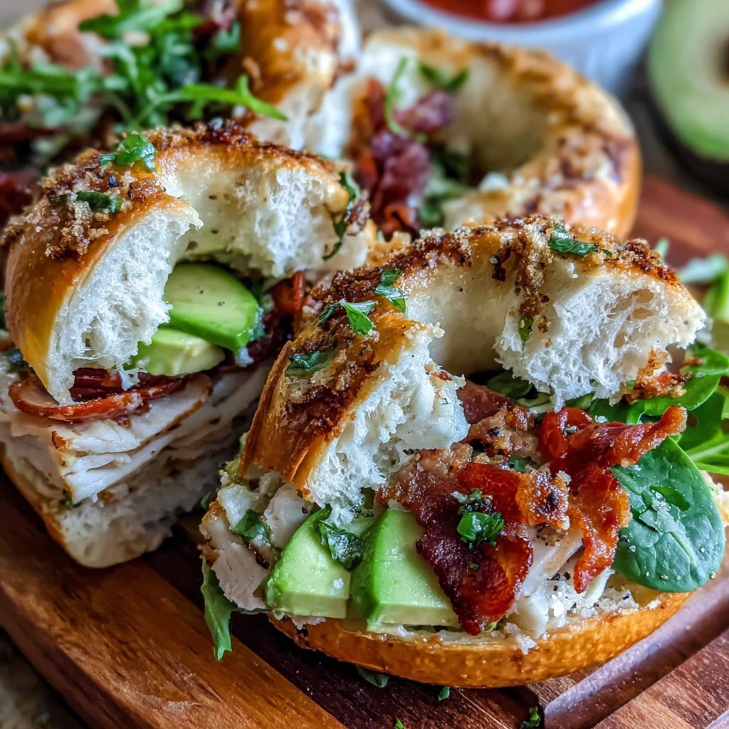 High Protein Bagel Sandwich