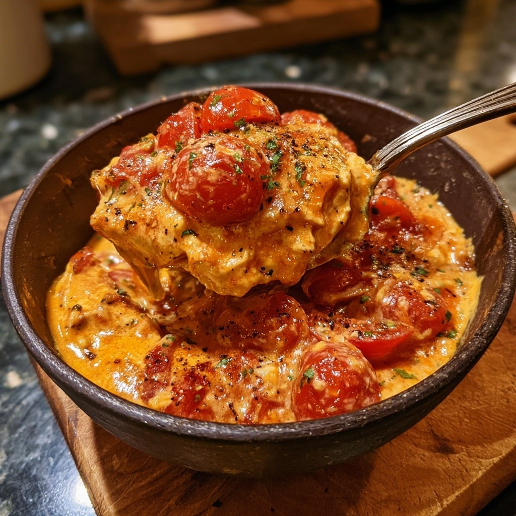 Cremige Tomaten-Hähnchen-Pfanne
