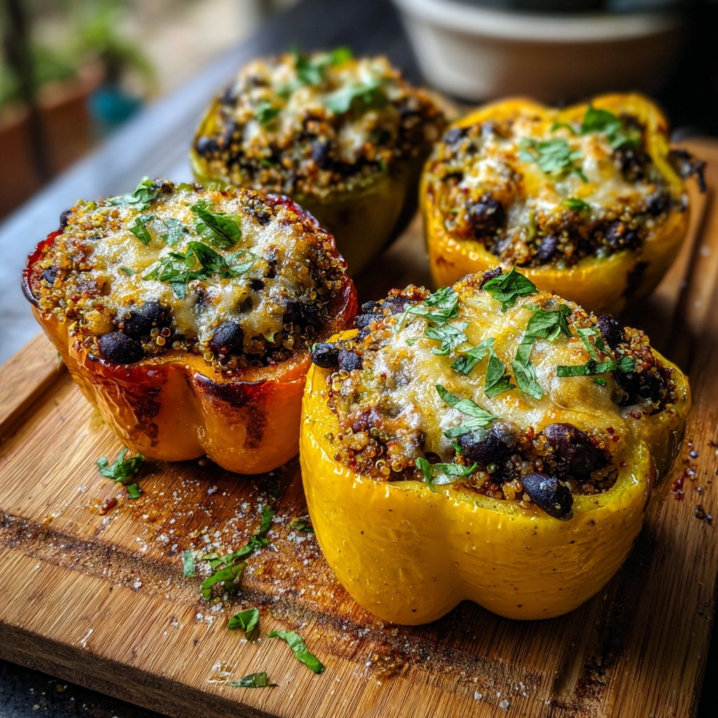 Herzhafte gefüllte Paprika