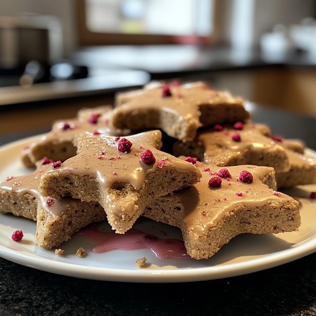 Schoko-Zimtsterne mit rosa Pfeffer