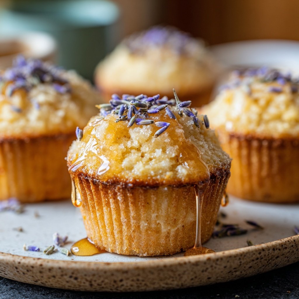 Lavendel Honig Cupcake Glück