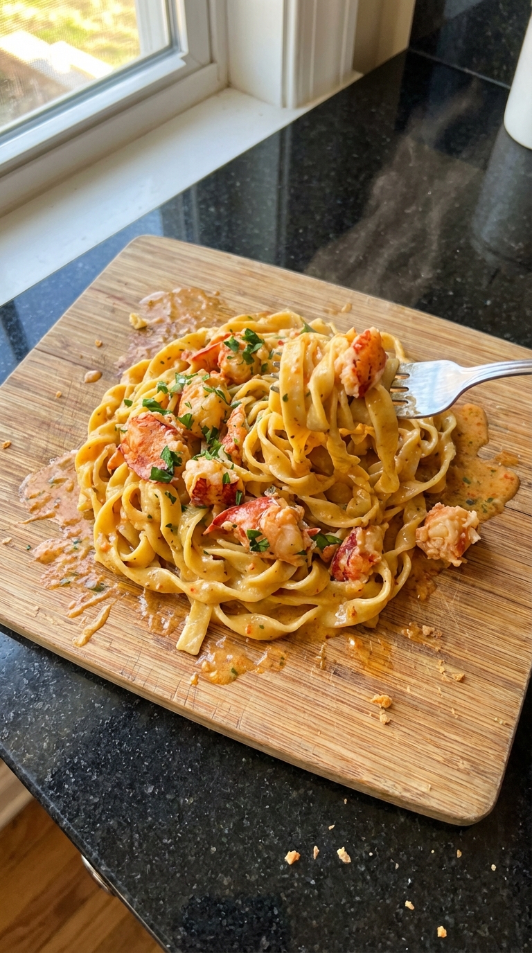 Würzige Hummer Fettuccine