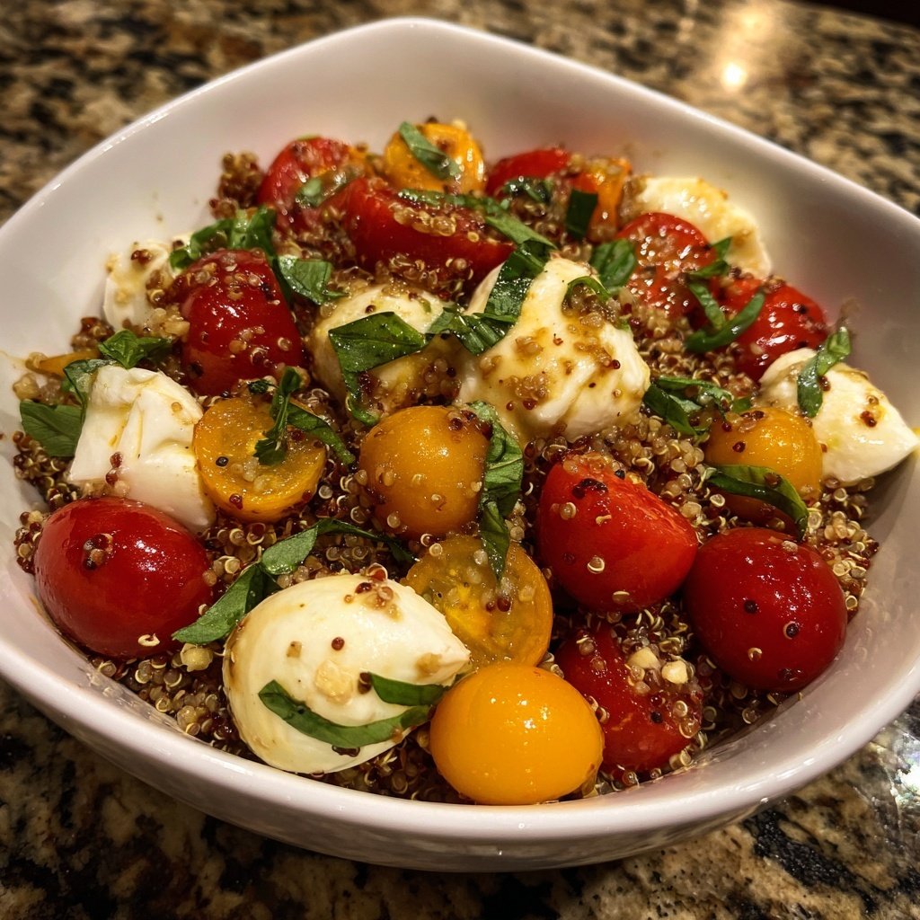 Caprese Quinoa Salat Mit Dressing