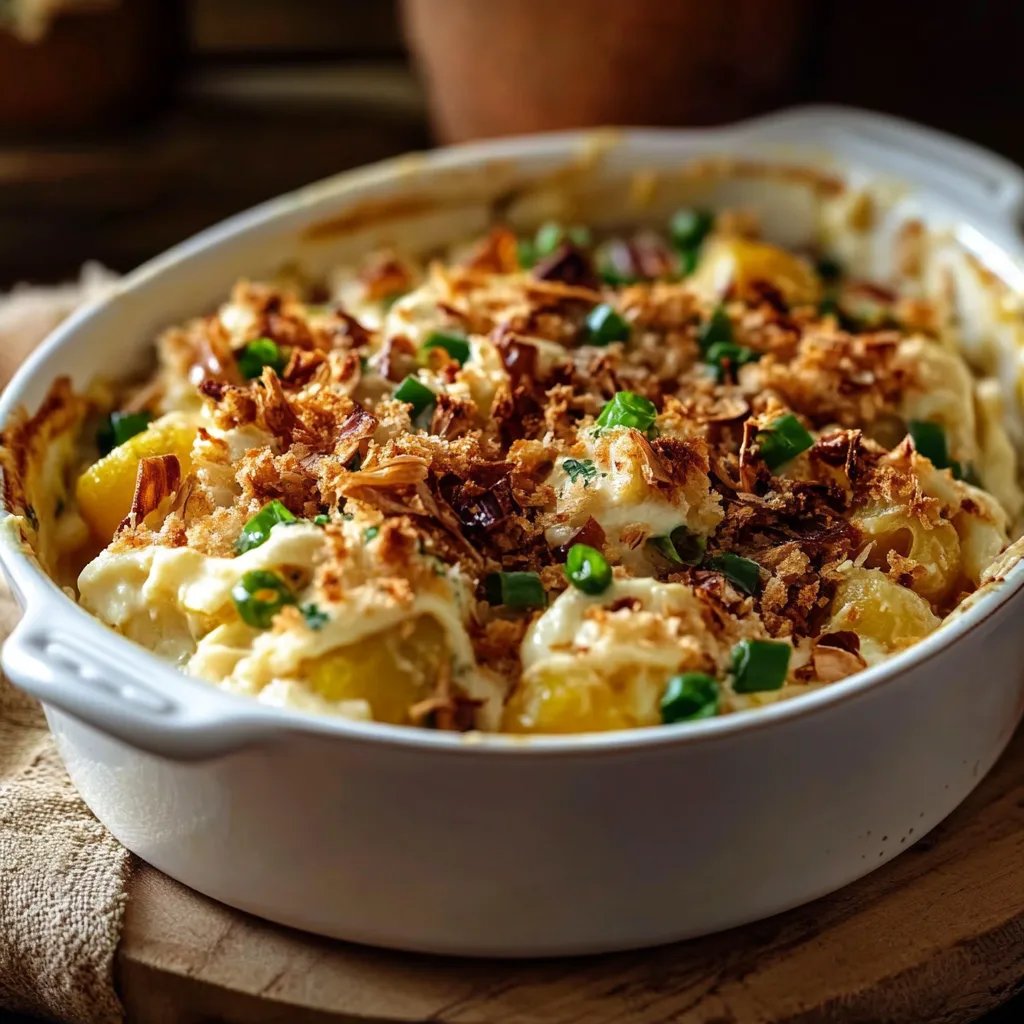 Rosenkohl-Hack-Auflauf auf Kartoffelpüree