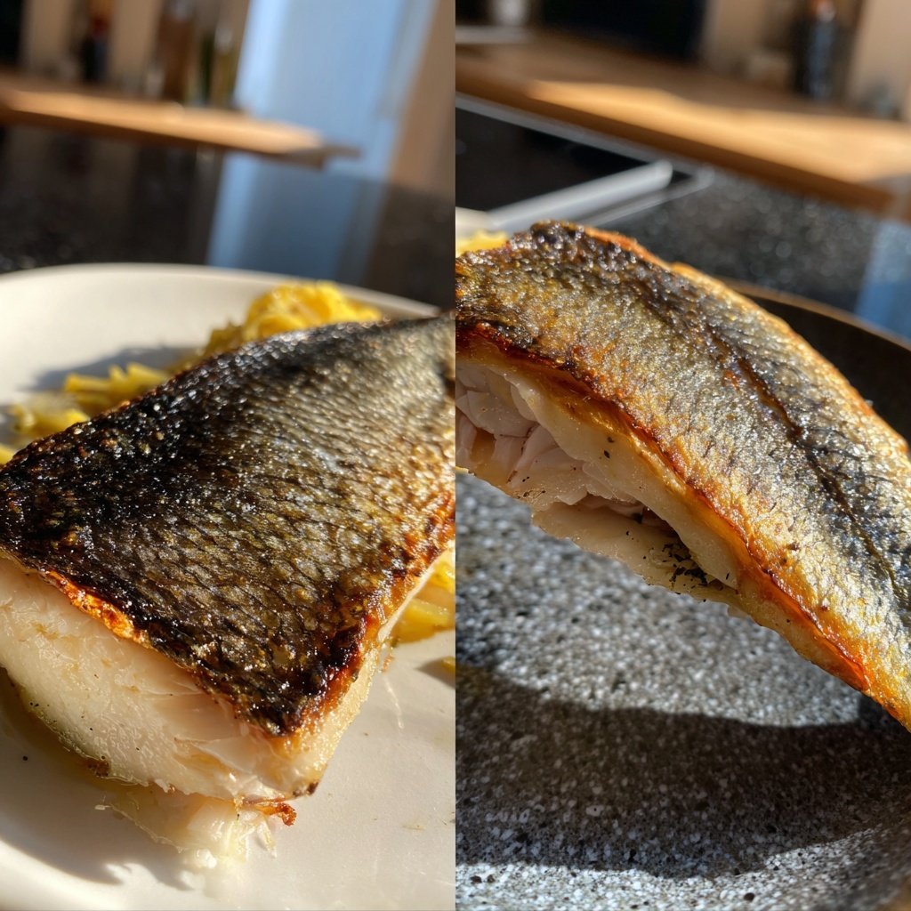 Seehecht Filet goldenem Rüben Rettich