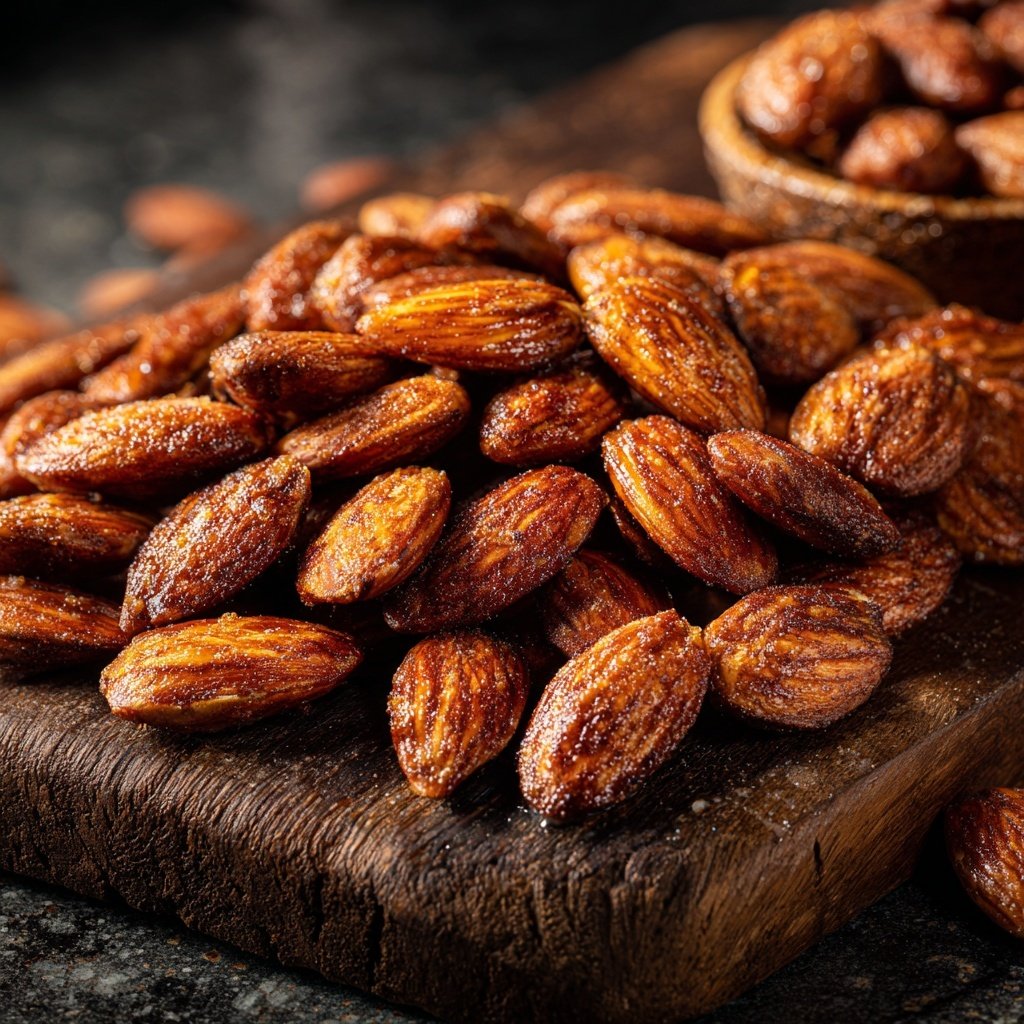 Gewürzte Honig geröstete Mandeln